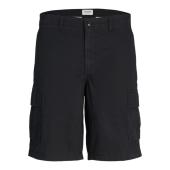 Βερμούδα υφασμάτινη cargo αγόρι JACK & JONES-12254171-Black