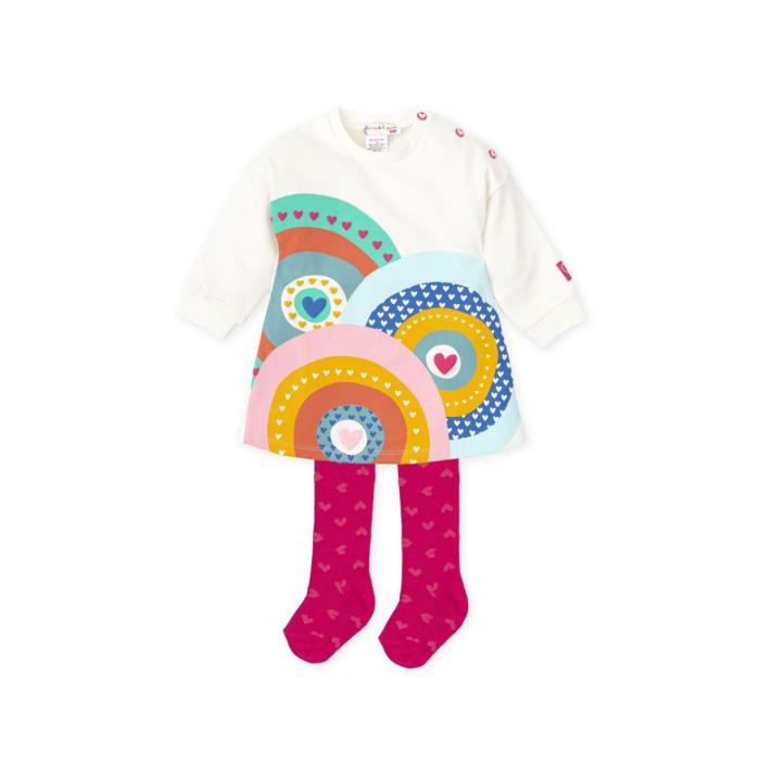 Φόρεμα φούτερ κορίτσι AGATHA RUIZ DE LA PRADA-9325W24-Ecru