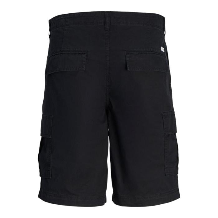 Βερμούδα υφασμάτινη cargo αγόρι JACK & JONES-12254171-Black