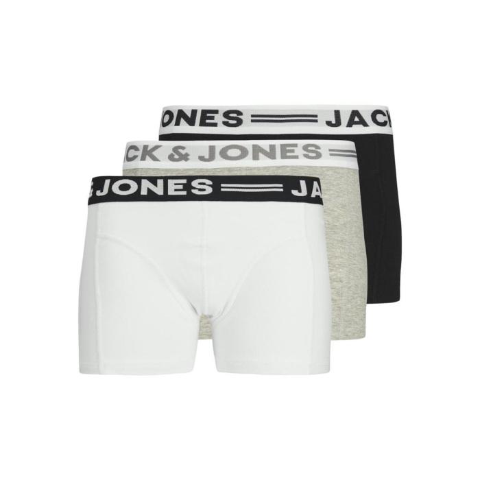 Εσώρουχα μπόξερ 3 pack αγόρι JACK & JONES-12149293-Light Grey