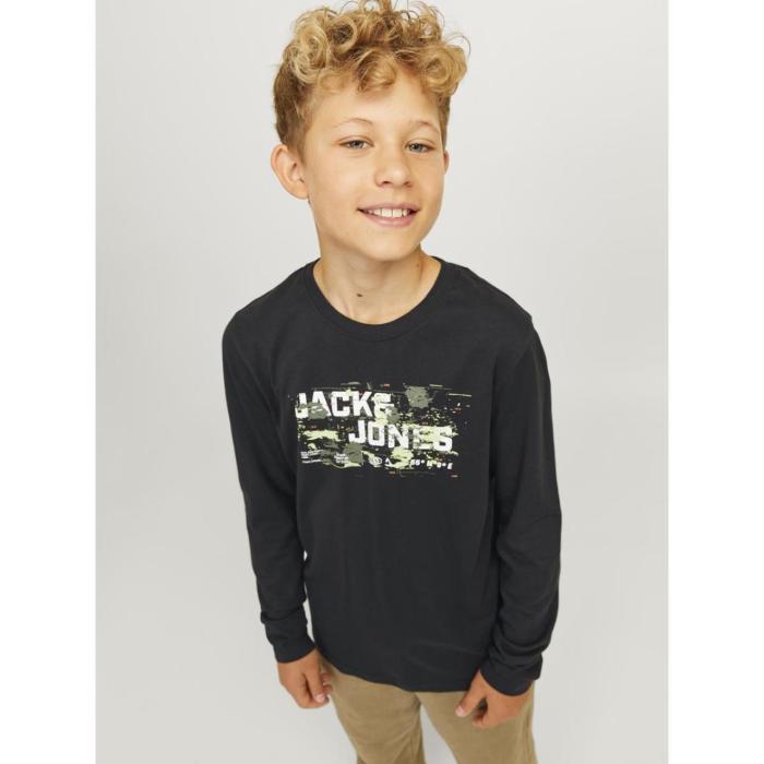 Μπλούζα μακό αγόρι JACK & JONES-12263092-Black