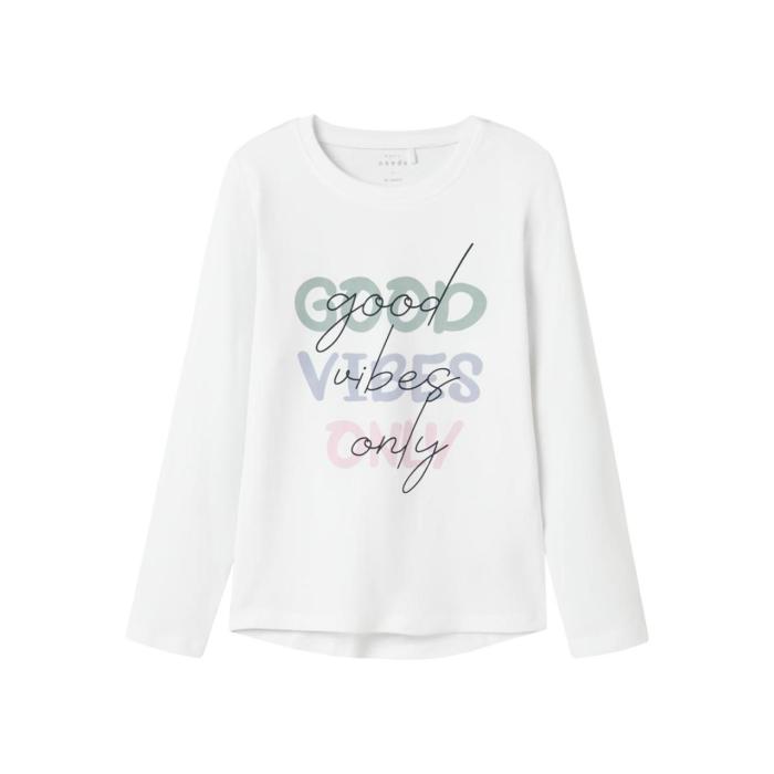 Μπλούζα μακό κορίτσι name it-13224952-Bright White/Good Vibes