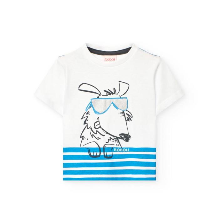 Μπλούζα μακό αγόρι Boboli-391014-1100-White