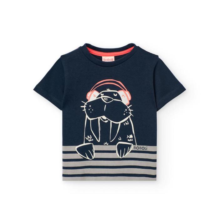 Μπλούζα μακό αγόρι Boboli-391014-2440-Navy