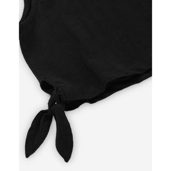 Μπλούζα μακό crop κορίτσι Losan-LJGAP0103_25025-BLACK