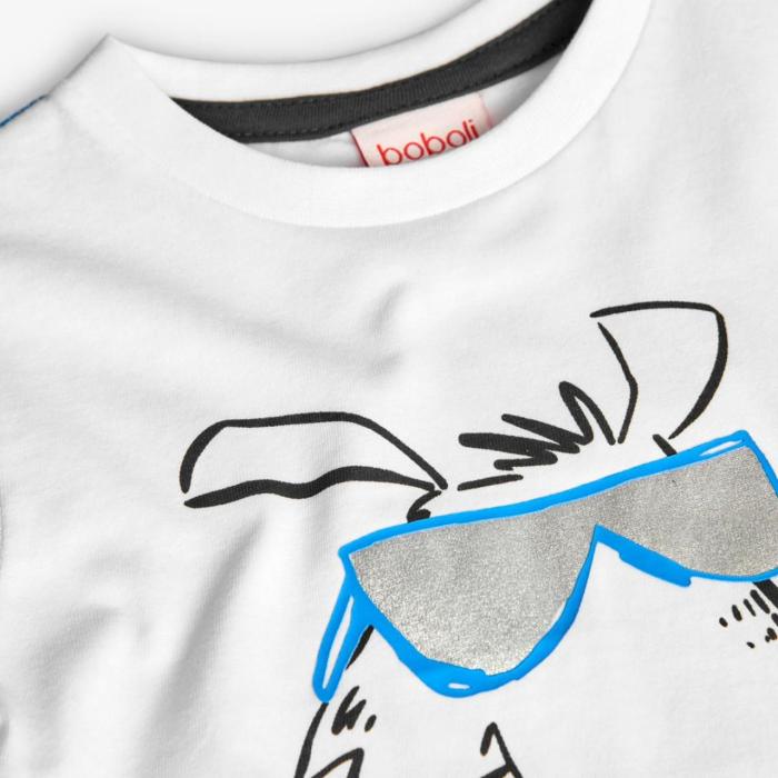 Μπλούζα μακό αγόρι Boboli-391014-1100-White