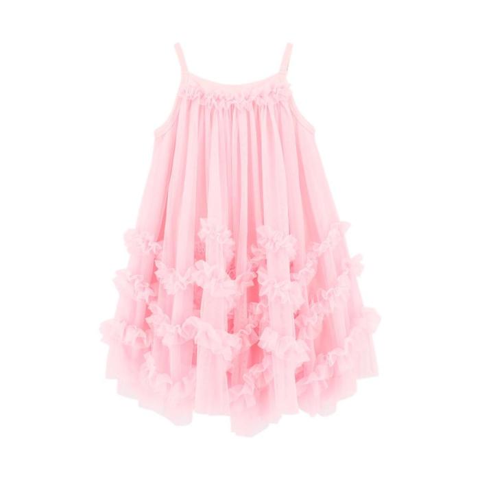 Φόρεμα τούλι κορίτσι Angel's Face-Zigzag Tulle Dress-Fairy Pink