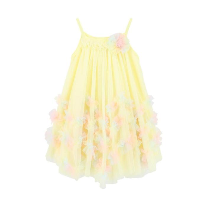 Φόρεμα τούλι κορίτσι Angel's Face-Zigzag Tulle Dress-sherbert