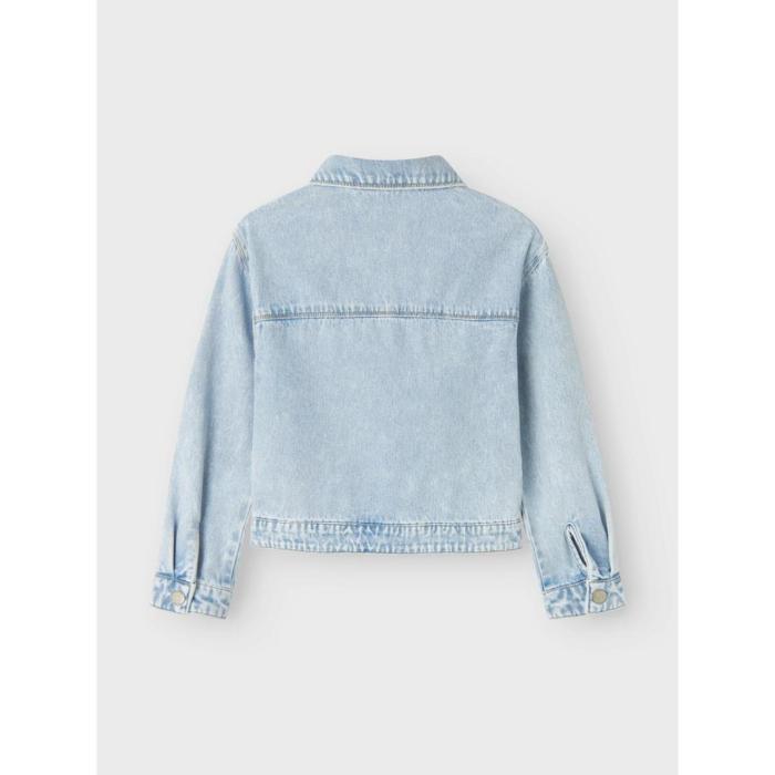 Μπουφάν τζιν κορίτσι name it-13237177-Light Blue Bleached Denim