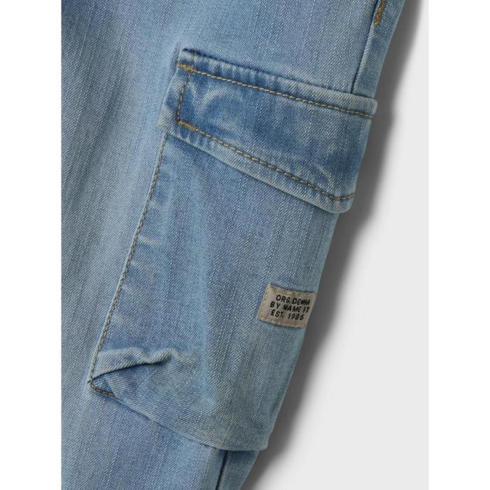 Παντελόνι τζιν cargo αγόρι name it-13224943-Medium Blue Denim