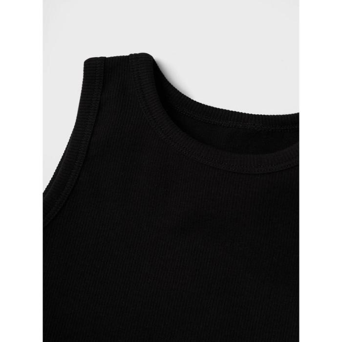 Μπλούζα μακό ριμπ κορίτσι name it-13236672-Black-organic cotton