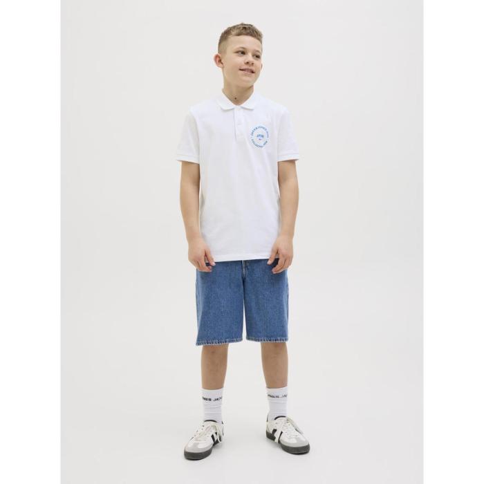 Μπλούζα πόλο αγόρι Jack & Jones-12269998-White