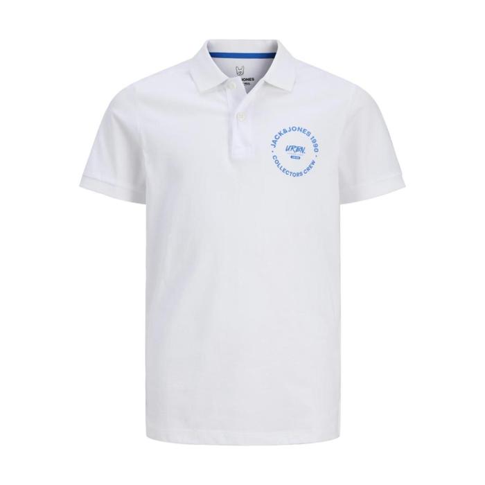 Μπλούζα πόλο αγόρι Jack & Jones-12269998-White