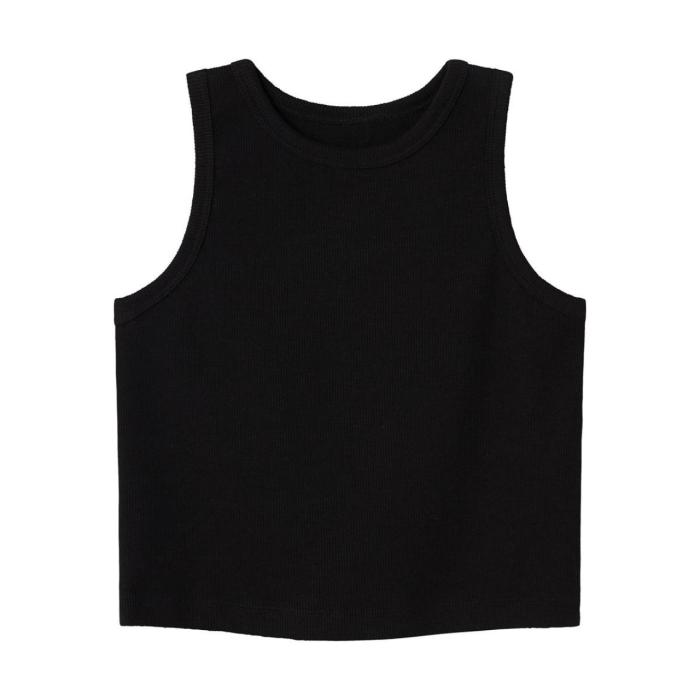 Μπλούζα μακό ριμπ κορίτσι name it-13236672-Black-organic cotton