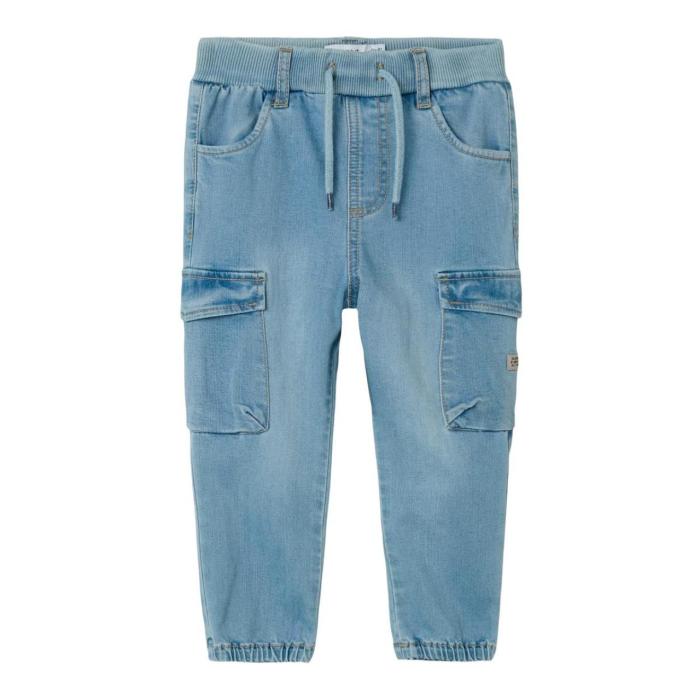 Παντελόνι τζιν cargo αγόρι name it-13224943-Medium Blue Denim