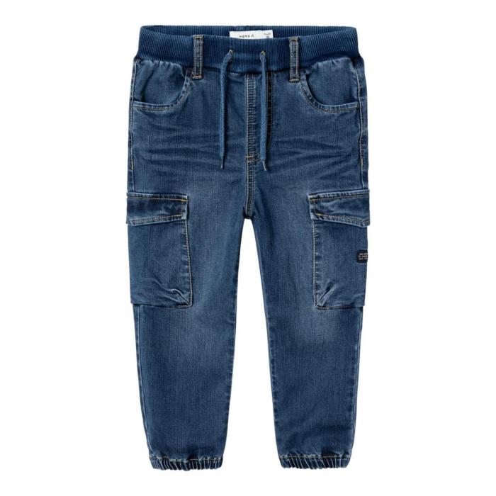 Παντελόνι τζιν cargo αγόρι name it-13224943-Dark Blue Denim