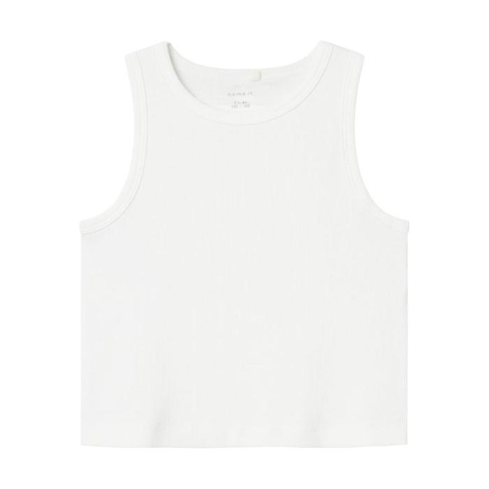 Μπλούζα μακό ριμπ κορίτσι name it-13236672-Bright White-organic cotton