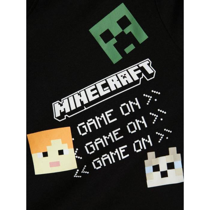 Μπλούζα μακό αγόρι Minecraft name it-13238538-Black