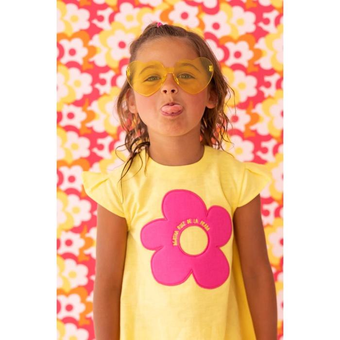 Φόρεμα υφασμάτινο κορίτσι Agatha Ruiz De La Prada-8207S25-Yellow