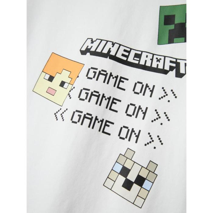 Μπλούζα μακό αγόρι Minecraft name it-13238538-Bright White