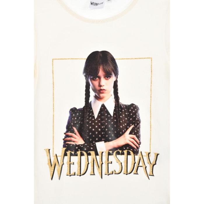 Μπλούζα μακό κορίτσι Wednesday-YE10378-OWHITE