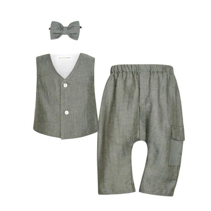 Σετ μπεμπέ αγόρι two in a castle-T6420-GREY