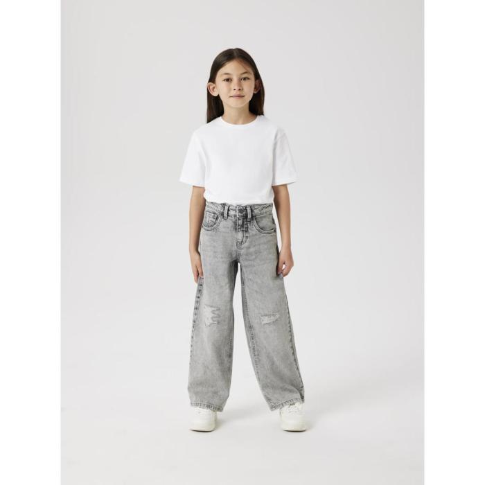 Παντελόνι τζιν κορίτσι name it-13211699-Light Grey Denim-organic cotton