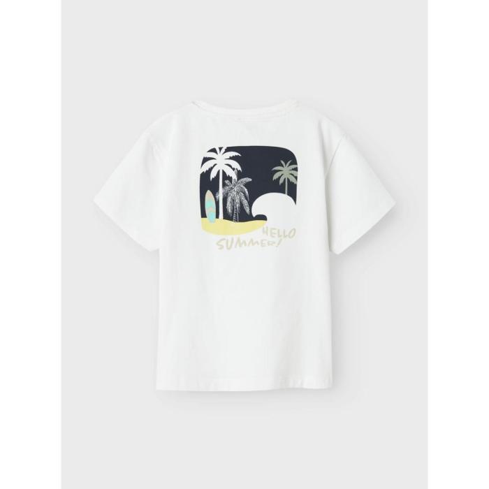 Μπλούζα μακό αγόρι name it-13243292-Bright White