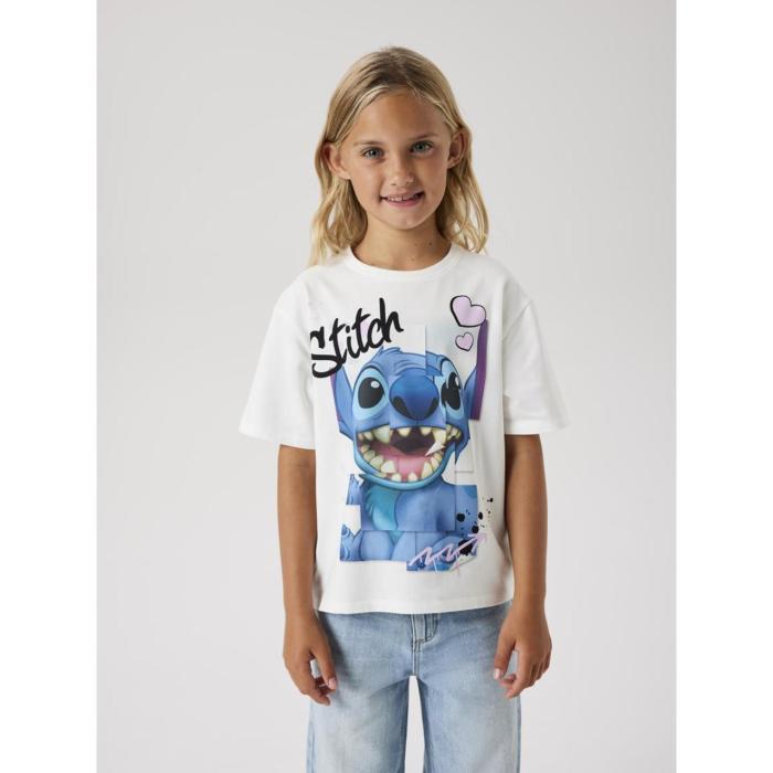 Μπλούζα μακό Stitch κορίτσι name it-13238482-Cloud Dancer