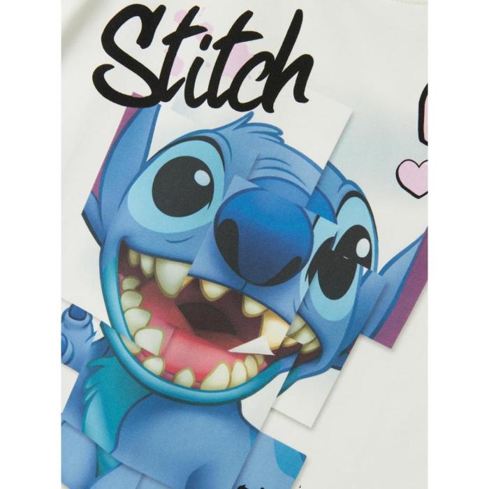 Μπλούζα μακό Stitch κορίτσι name it-13238482-Cloud Dancer
