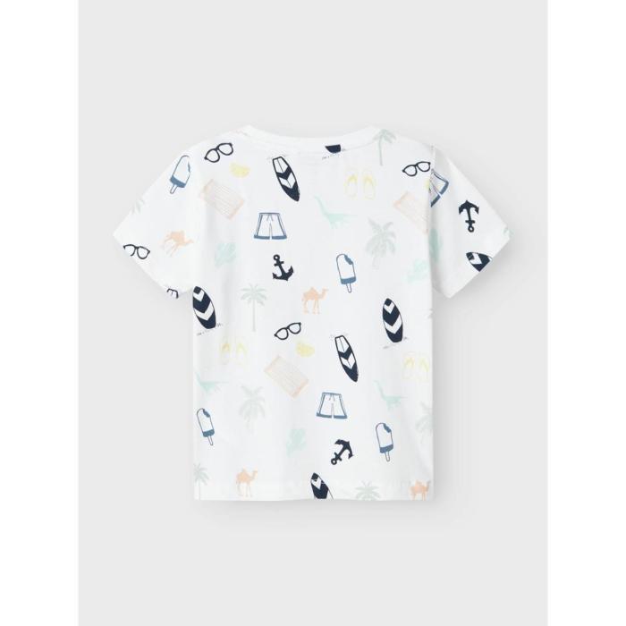 Μπλούζα μακό αγόρι name it-13243294-Bright White-organic cotton
