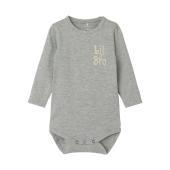 Φορμάκι εσώρουχο unisex name it-13240546-Grey Melange-organic cotton