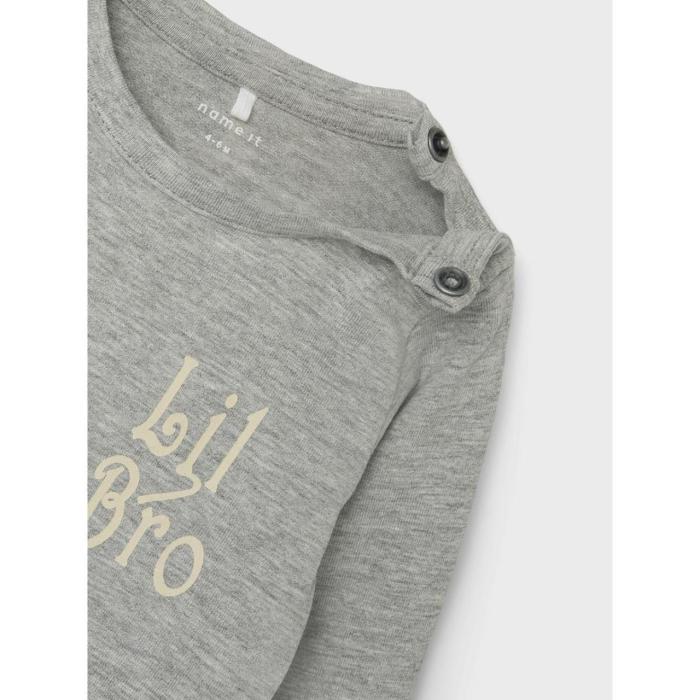 Φορμάκι εσώρουχο unisex name it-13240546-Grey Melange-organic cotton