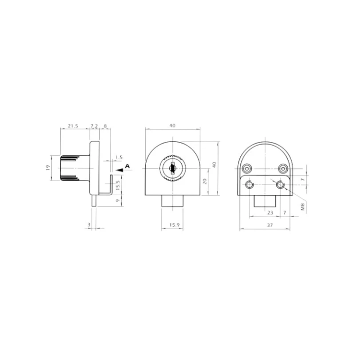 Evergood Model 238 - Κλειδαριά Επίπλων με Μηχανισμό Πίεσης, Νίκελ
