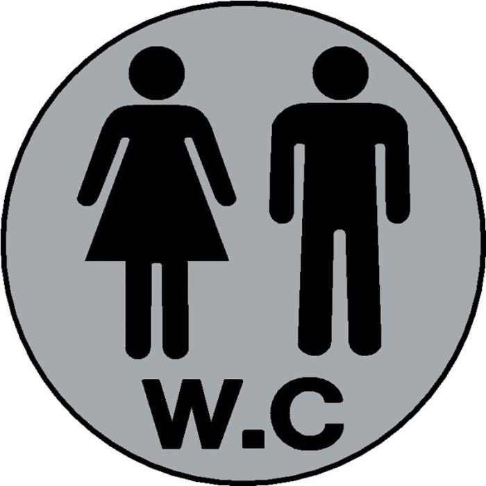 Πινακίδα Σήμανσης Αλουμινίου "W.C"