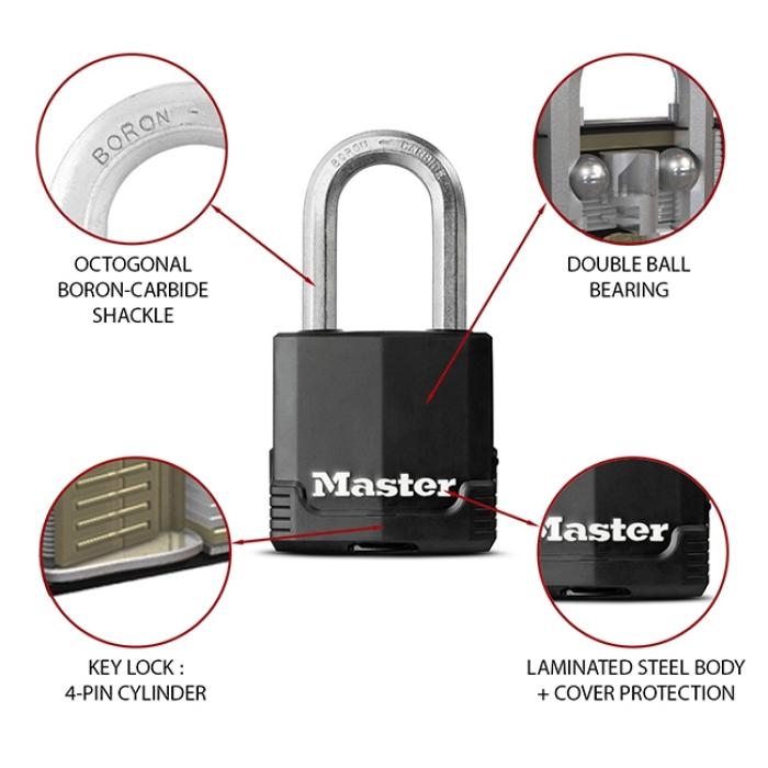 MasterLock Λουκέτο EXCELL υψίστης ασφαλείας 50mm με κάλυμμα προστασίας