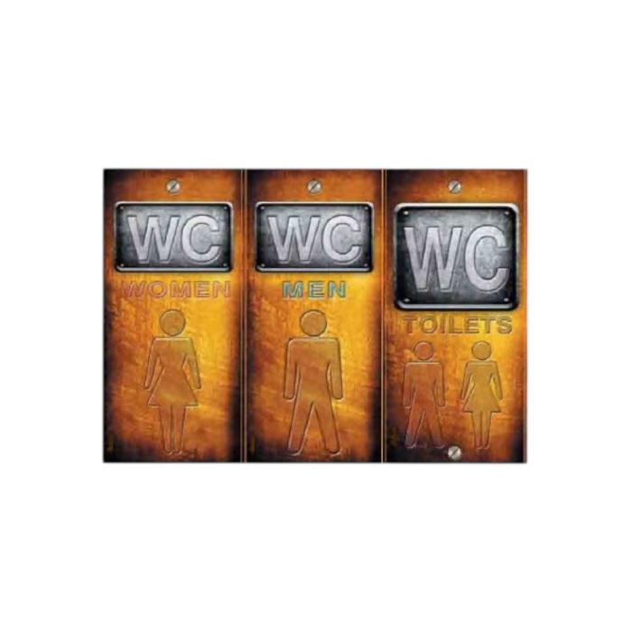 Αυτοκόλλητη Πινακίδα "WC WOMEN/MEN"
