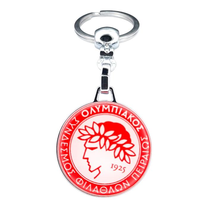 Μεταλλικό Μπρελόκ Ολυμπιακός με Σμάλτο