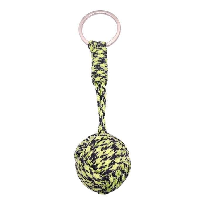 Bright Green - Black - Paracord Μπρελόκ Μπάλα-MONKEY FIST