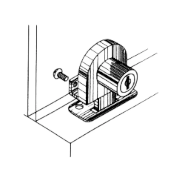 Evergood Model 238 - Κλειδαριά Επίπλων με Μηχανισμό Πίεσης, Νίκελ
