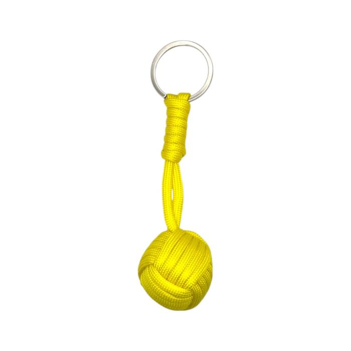 Μπρελόκ Μπάλα-MONKEY FIST- Yellow- Paracord
