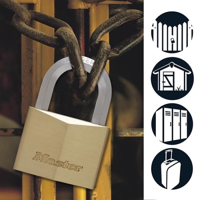 MasterLock Λουκέτο μπρούτζινο, βαρέως τύπου με εξάγωνο λαιμό 40mm