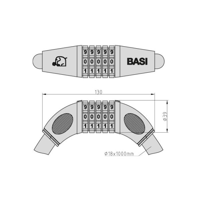 BASI ZR 308 Κλειδαριά με Συνδυασμό