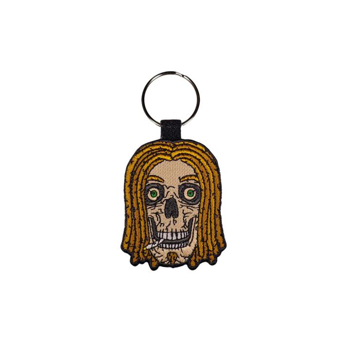 Μπρελόκ υφασμάτινο με κεντητό λογότυπο JAH RASTA SKULL