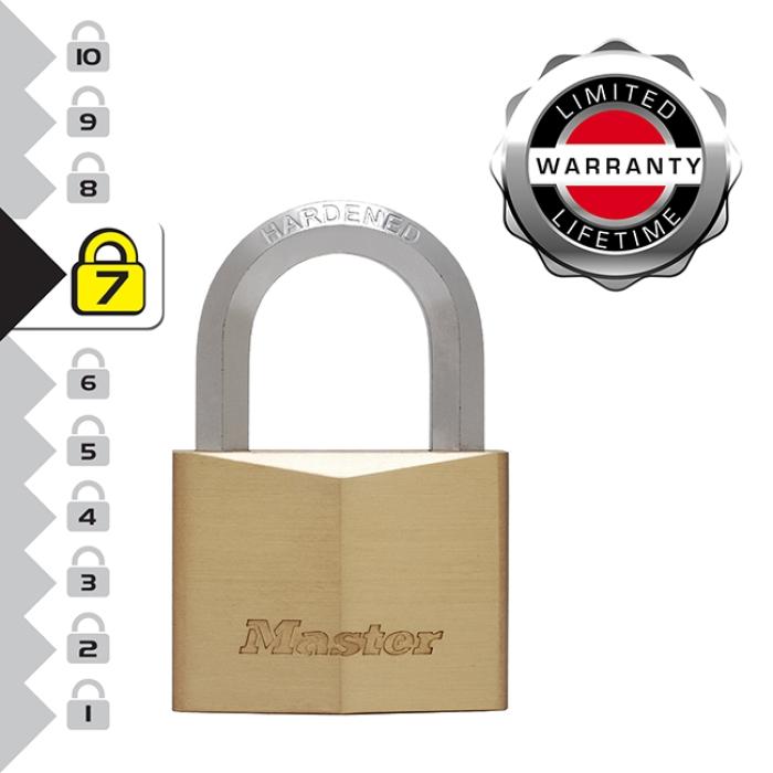 MasterLock Λουκέτο μπρούτζινο, βαρέως τύπου με εξάγωνο λαιμό 40mm