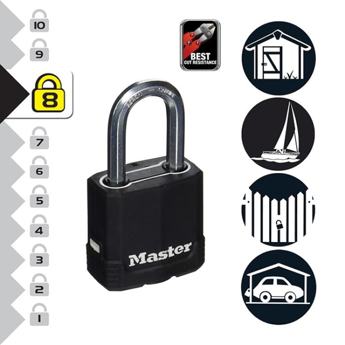 MasterLock Λουκέτο EXCELL υψίστης ασφαλείας 50mm με κάλυμμα προστασίας