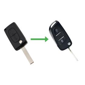 Κέλυφος Κλειδιού Αυτοκινήτου τύπου Citroen με 2 Κουμπιά - Λάμα VA2 και Βάση Μπαταρίας