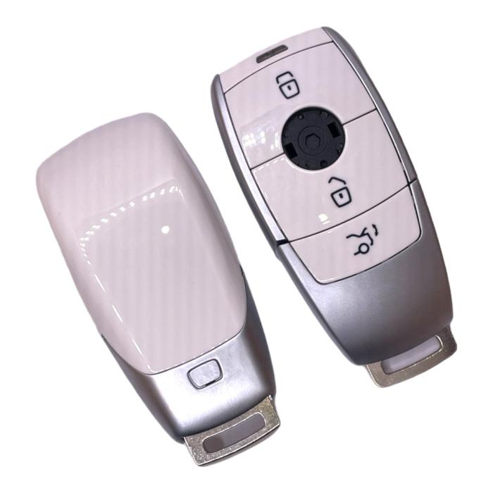 Κέλυφος τύπου Mercedes SmartKey με 3 Κουμπιά | Λευκό
