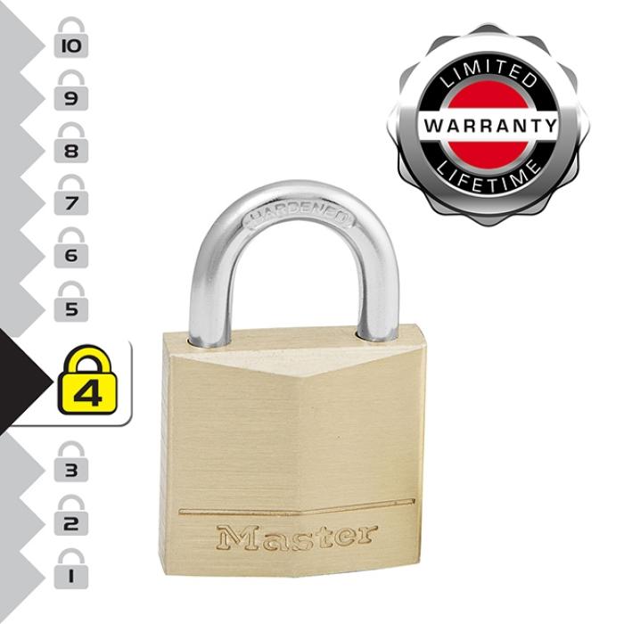 MasterLock ΣΕΤ 2 Λουκέτα Μπρούτζινα 30mm με Ίδιο Κλειδί