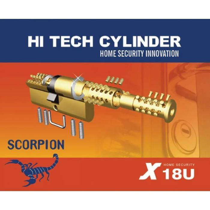 SCORPION Hi-Tech X18U Κύλινδρος Ασφαλείας | L75=30-45